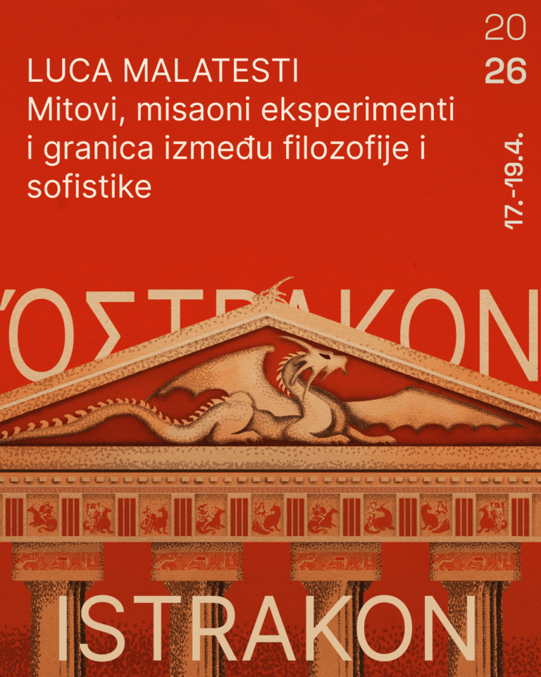PREDAVANJE LUCA MALATESTI “Mitovi, misaoni eksperimenti i granica između filozofije i sofistike”